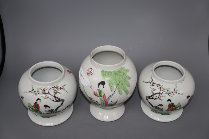 Three mid 20th century Chinese vases